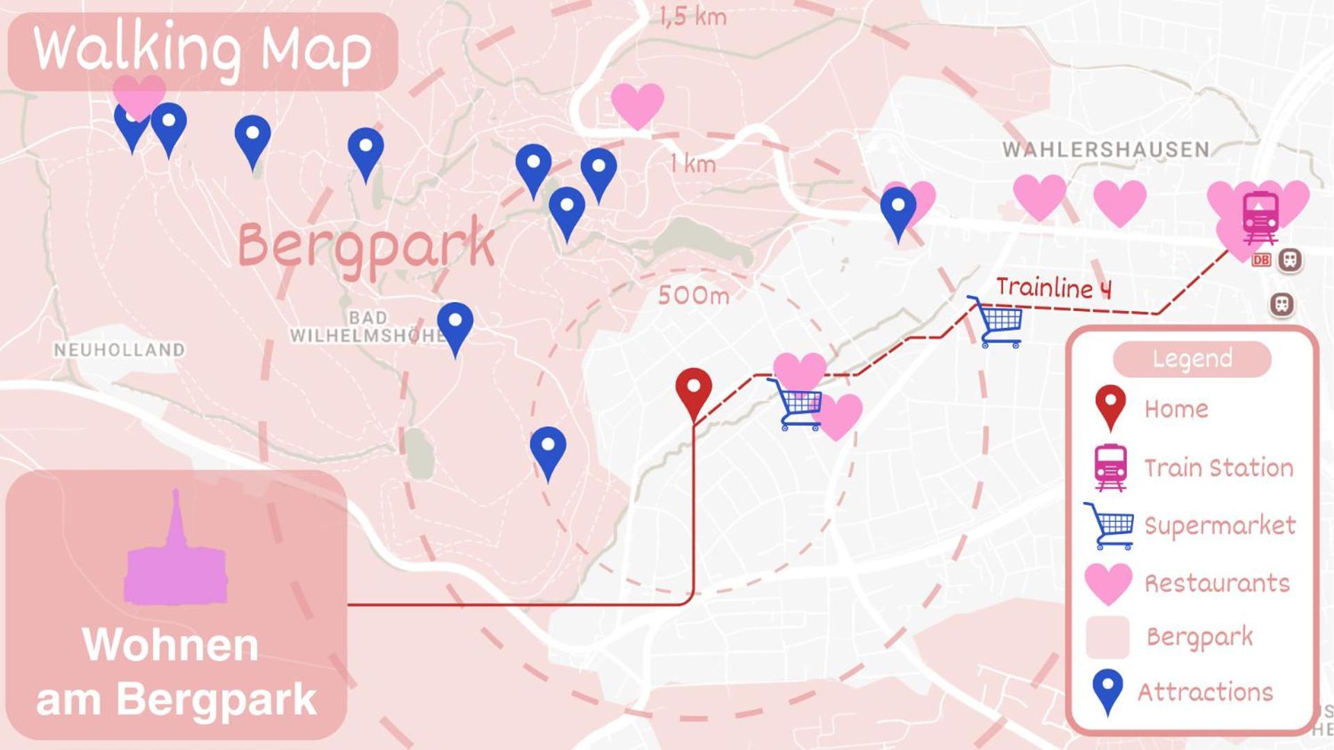 Apartment Mit 2 Schlafzimmern Am Bergpark Wilhelmshoehe Kassel Dış mekan fotoğraf